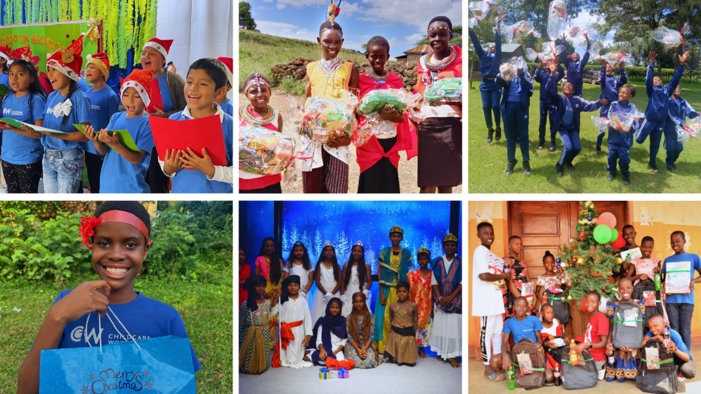 Children celebrating Love Pack in several Life Centers